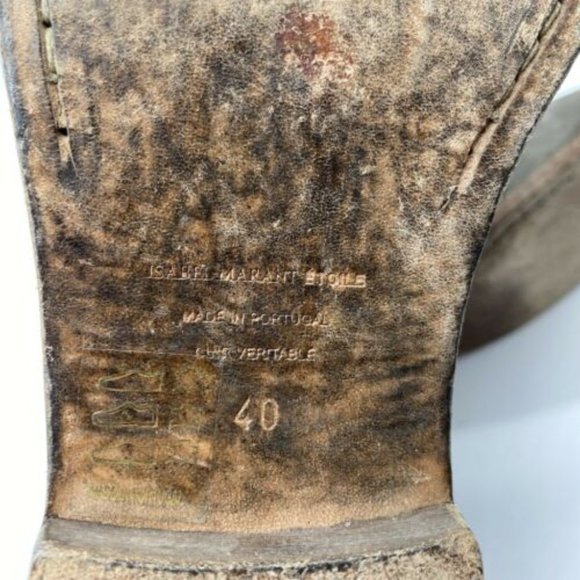 Isabel Marant Crisi Suede Ankle Boots Taupe Sz 40 - Picture 7 of 8